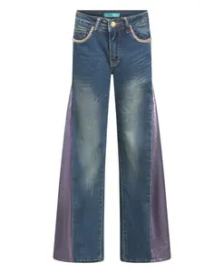 Уникальные дизайнерские фиолетовые джинсы для женщин Tooche, синий