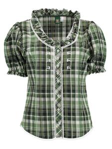 OS-Trachten Традиционная блузка Klosy традиционного зеленого цвета