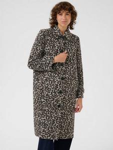 Пальто из шерстяной смести с леопардовым принтом Suzy Part Two, Grey/Black