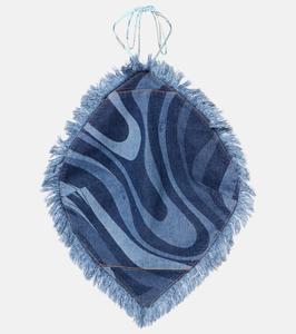 Мармо топ-бюстье из денима Pucci, Blue/Medio