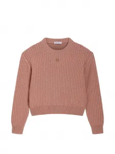 Свитер с логотипом Dolce & Gabbana Kids, розовый