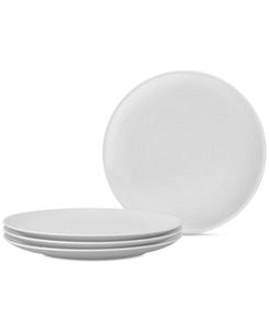 Набор из 4 обеденных тарелок Swirl Coupe Noritake, белый