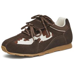 TATA Женские повседневные туфли Low Top разноцветные - тёмно-коричневый/белый, цвет Dark Brown/White