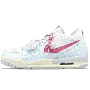 Jordan Баскетбольные кроссовки Legacy 312 с противоскользящим покрытием, низкие, розовые, синие, для подростков