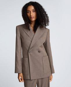 Женский двубортный жакет-карандаш Kenneth Cole, Mink Taupe Melange