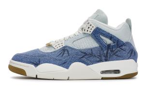 Air 4 811, крашеные бамбуковые леса, мид-топ винтажные баскетбольные кроссовки unisex Jordan, белый/синий