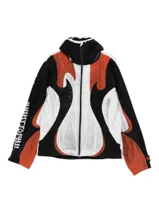 Ветровка с принтом "пламя" KUSIKOHC, белый