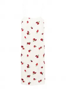 Платье с цветочным принтом Khaite, нейтральный