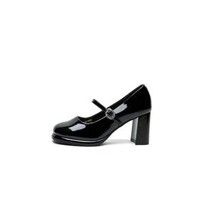 FIVE PLUS Женские туфли Мэри Джейн на массивном каблуке черные, цвет Black