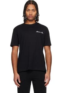 Футболка с вышитой надписью «Balmain», черный