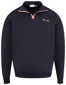 Футболка Moncler с Т-образным вырезом, темно-синяя