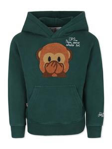 Толстовка с капюшоном с аппликацией MC2 Saint Barth Kids, зеленый
