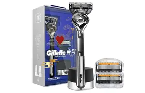 Бритвенный станок ручной 1 держатель для ножей 2 лезвия 1 основание для всего тела моющийся Gillette