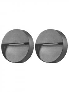 Beliani Комплект из 2 уличных настенных светильников POMPTON черного цвета