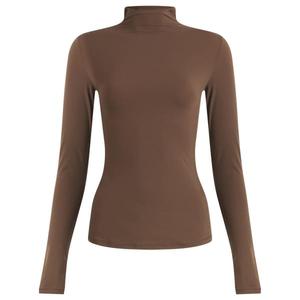 Подходит всем: топ с длинными рукавами и высоким воротником Skims, Cocoa