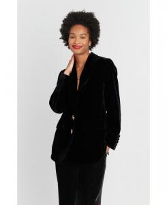 Женский роскошный бархатный жакет Chinti & Parker, Black