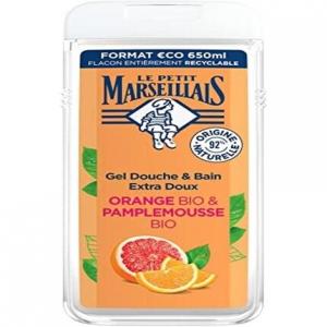 Органический гель для ванны и душа «Очень нежный апельсин и грейпфрут», 650 мл, Le Petit Marseillais