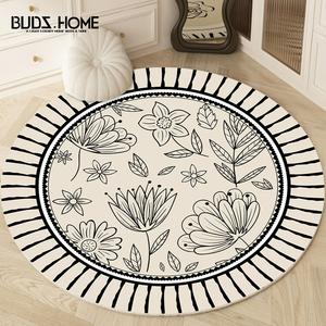 Budis Ковер 200 см для спальни/кабинета в стиле Chanel, велюровый, утолщенный, нескользящий