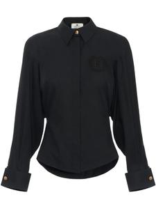 Elisabetta Franchi рубашка с вышивкой, черный