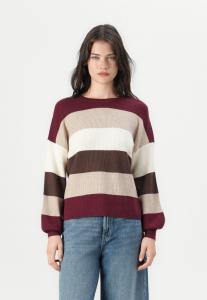 Джемпер ONLY ONLATIA STRIPE, Whitecap Gray/Silver Mink/Chicory Coffee/Purple