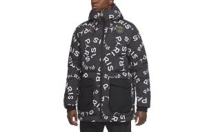 X PSG Paris Saint Germain Down AOP Parka Куртка Jordan, черный