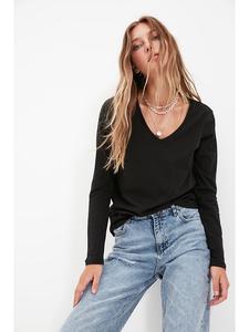 Рубашка с длинным рукавом trendyol, черный