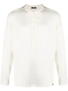 Атласная рубашка с планкой на пуговицах Tom Ford, нейтральный