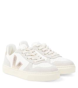 Кожаные кроссовки со шнурками Veja Kids, Extra-White_Platine_Natural