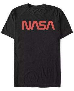 Мужская футболка с коротким рукавом и простым логотипом NASA Fifth Sun, черный