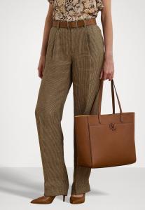 Сумка-тоут PEBBLED LEATHER LARGE CAMERYN TOTE BAG Lauren Ralph Lauren, коричневый