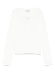 TWINSET Kids футболка в рубчик, белый