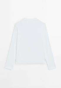 Топ с длинными рукавами Massimo Dutti, белый