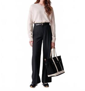 Дульсе брюки с высокой талией и прямыми штанинами в черном цвете Vanessa Bruno