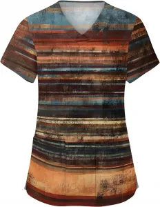 Женская футболка с V-образным вырезом и коротким рукавом, расслабленного кроя, в полоску