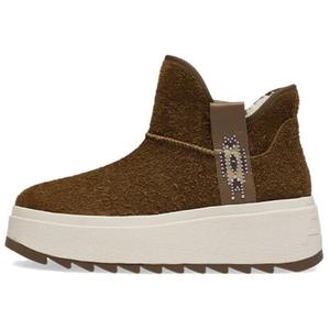 Теплые нескользящие короткие зимние ботинки для женщин ASH, Brown