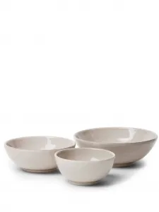 Набор из трех глубоких тарелок Brunello Cucinelli, коричневый