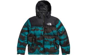Коллекция 1996 года, пуховик унисекс, синий с черной надписью The North Face