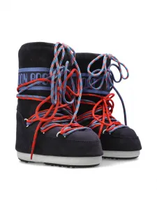 Замшевые шнурованные сноубутсы MB Icon Moon Boot Kids, синий