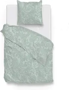 Постельное белье Zo! Home Cotton Bedding 135x200 Paisley di Lino Mint green melange HNL Living
