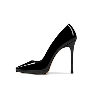 YUTIANAI Стройные каблуки на шпильке 12 см женские черные 1 2 см, цвет Black 1 2cm
