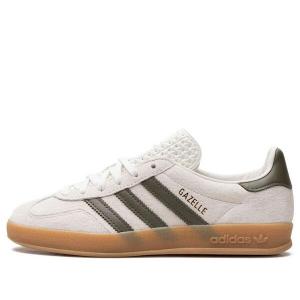Кроссовки gazelle indoor 'white olive strata' Adidas, белый