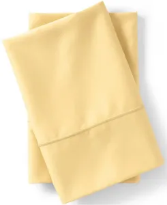 Наволочки из высококачественного сатина Supima с плотностью 400 нитей Lands' End, желтый