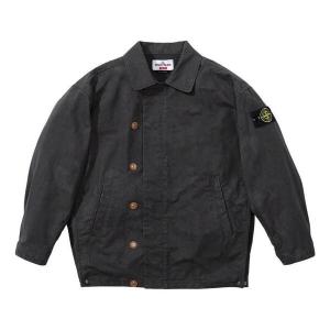 Куртка x stone islacnd reactive ice camo ripstop jacket 'black' Supreme, черный