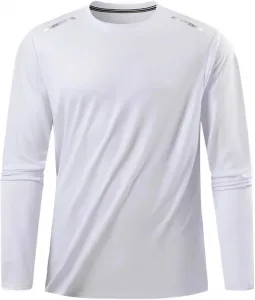 Мужская спортивная футболка с длинным рукавом и круглым вырезом