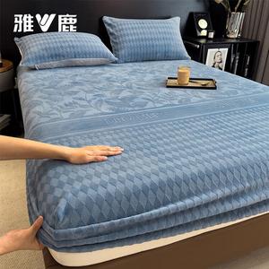 Yalu Простыня на резинке 120х200 см с противоскользящим покрытием, комплект из 2 предметов, цвет Fulei - Sea Blue