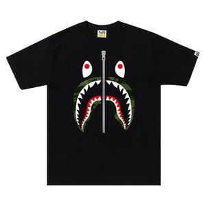 Футболка BAPE Color Camo Shark Черный/Зеленый