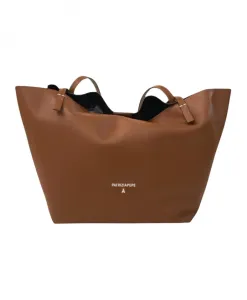 Сумка для покупок из кожи с покрытием, изготовленная из смолы. Patrizia Pepe, коричневый