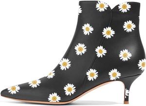 Женские ботильоны YDN с низким каблуком-кистенок, заостренным носком и молнией, размеры 4-16 США, Daisy