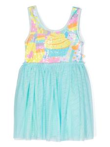 Billieblush платье из тюля с пайетками, синий