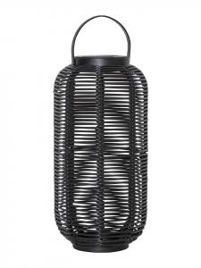 STAR Trading Светодиодный солнечный фонарь «Рунда» черного цвета - (В)30 x Ø 15 см